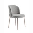 Ver imagem 1 de Cadeira Decorativa Sala de Jantar Elegance Base Titanium Linho Cinza - Montanaris Decor