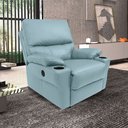 Ver imagem 2 de Poltrona do Papai Sala de Cinema Reclinável Mia Power Elétrico Base Fixa Couro Azul Celeste G40 - Gr