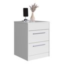 Ver imagem 1 de Mesa de Cabeceira com 2 Gavetas e Compartimento Oculto Multimóveis Cr35455 Branco