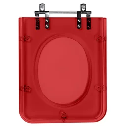 Assento Sanitario Poliester Quadra Vermelho para vaso Deca - 1 Assento Sanitario Poliester Quadra Vermelho para vaso Deca - 1