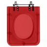 Assento Sanitario Poliester Quadra Vermelho para vaso Deca - 1