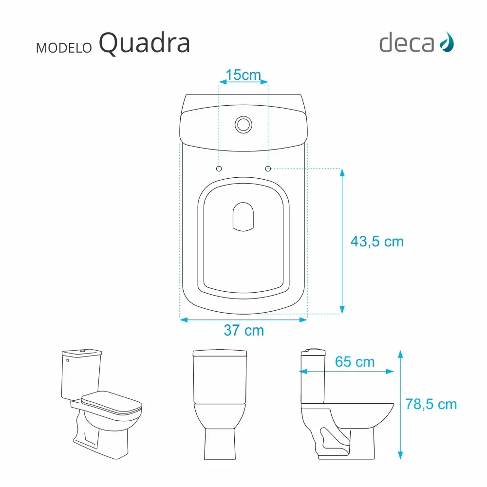 Assento Sanitario Poliester Quadra Vermelho para vaso Deca - 2