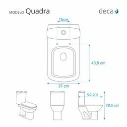 Assento Sanitario Poliester Quadra Vermelho para vaso Deca - 2 Assento Sanitario Poliester Quadra Vermelho para vaso Deca - 2