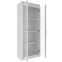 Ver imagem 2 de Estante Armário Alta Livreiro Multiuso Office 2 Portas Vidro Branco