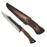 Faca Full Tang Bushcraft Artesanal Caça Pesca 10' Aço Inox Cabo Madeira Bainha de Couro Zanline - 3