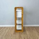 Ver imagem 4 de Aparador Linea Slim Moderno sem Porta 1 Gaveta Madeira Maciça 54cm Branco e Nozes Artfactory Design
