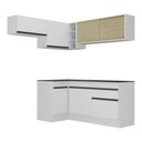Ver imagem 7 de Armário de Cozinha Completa de Canto com Rodapé Veneza Multimóveis Mp2094.964 Branco/preto