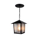 Ver imagem 3 de Lustre Pendente Blumenau Colonial Nina Quadrado Vidro Pontilhado E27 Bivolt Preto Fosco