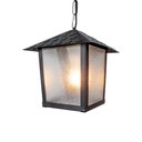 Ver imagem 2 de Lustre Pendente Blumenau Colonial Nina Quadrado Vidro Pontilhado E27 Bivolt Preto Fosco