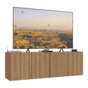Ver imagem 1 de Rack para Tv até 50 Polegadas com 4 Portas Suspenso Multimóveis Mp1070 Rustic