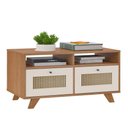 Ver imagem 1 de Mesa de Centro com 2 Gavetas Trama Cinamomo/off White Artely Cinamomo/off White