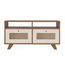 Ver imagem 3 de Mesa de Centro com 2 Gavetas Trama Cinamomo/off White Artely Cinamomo/off White