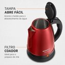 Ver imagem 3 de Chaleira Elétrica Mondial Pratic 2l Vermelho/inox 1200w 127v - Ce-06-r