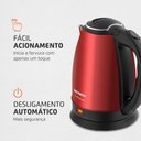 Ver imagem 5 de Chaleira Elétrica Mondial Pratic 2l Vermelho/inox 1200w 127v - Ce-06-r