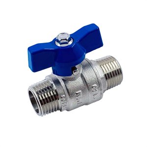 Válvula Esfera 3/4 Passagem Plena Macho X Macho Latão Forjado Borboleta Industrial Pn40 Ivm Italy