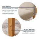 Ver imagem 6 de Kit 2 Cadeiras de Jantar Estofadas Linho Laini Bege Amêndoa Clean/Bege