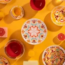 Ver imagem 1 de Aparelho de Jantar para Sua Mesa Eventos Almoço Jantar Café da Tarde Flowers - 20 Peças