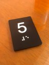 Ver imagem 2 de Kit 10 Placas Braile Ps do 5° Andar Elevador Preto
