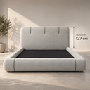 Ver imagem 6 de Conjunto Cama Casal Cabeceira Star Divani Bouclé Premiun Detalhes em Courino Luxouso Moderna Elegant