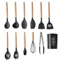 Ver imagem 1 de Kit Utensílios Cozinha 12 Peças com Suporte em Cilindro e Silicone Resistente 230c