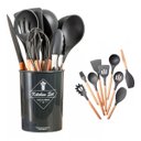 Ver imagem 5 de Kit Utensílios Cozinha 12 Peças com Suporte em Cilindro e Silicone Resistente 230c