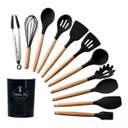 Ver imagem 4 de Kit Utensílios Cozinha 12 Peças com Suporte em Cilindro e Silicone Resistente 230c