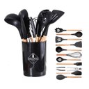 Ver imagem 2 de Kit Utensílios Cozinha 12 Peças com Suporte em Cilindro e Silicone Resistente 230c