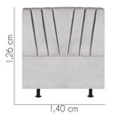 Ver imagem 2 de Cabeceira Estofada Bélgica 195cm King Size Para Cama Box Quarto Suede Cinza Claro - Gat Magazine
