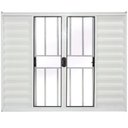 Ver imagem 1 de Janela Veneziana 6 Folhas Alumínio Branco 1.20 x 2.00 Modular com Grade