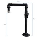 Ver imagem 4 de Torneira Design Industrial Básica com Bico Preta Registro PVC Esfera 1/2" - Madareli