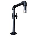 Ver imagem 1 de Torneira Design Industrial Básica com Bico Preta Registro PVC Esfera 1/2" - Madareli