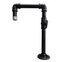 Ver imagem 2 de Torneira Design Industrial Básica com Bico Preta Registro PVC Esfera 1/2" - Madareli