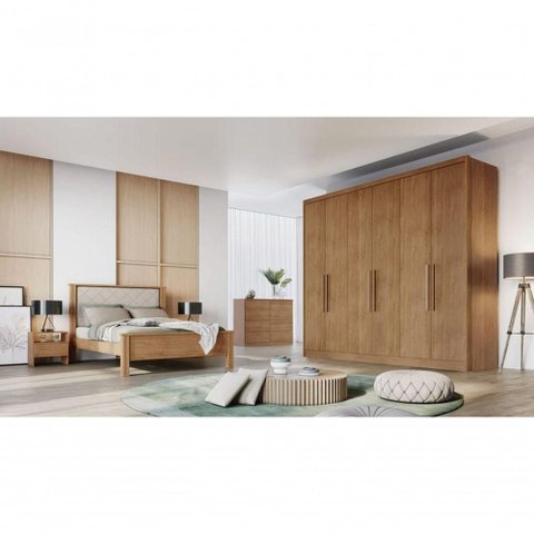 Guarda Roupa Casal 6 Portas 6 Gavetas Messina-cumaru Móveis Novo Horizonte