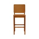 Ver imagem 4 de Banqueta Alta Bistrô Quéops Madeira Maciça Encosto Anatômico - Amêndoa Assento Ripado Amêndoa