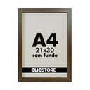 Ver imagem 1 de Kit 03 Moldura A4 21x30cm com Fundo Quarto Sala Certificado Alvara Quadro Decorativo Cor:tabaco