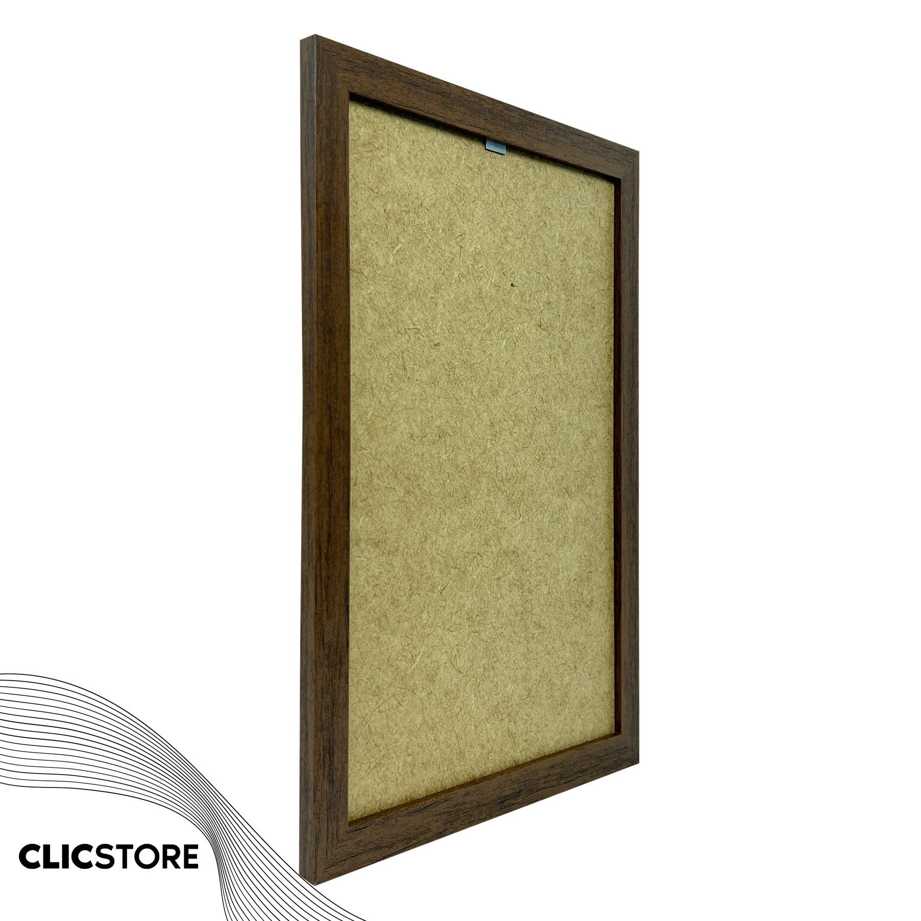 Kit 03 Moldura A4 21x30cm com Fundo Quarto Sala Certificado Alvara Quadro Decorativo Cor:tabaco - 2