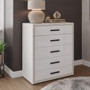 Ver imagem 1 de Cômoda Organizadora 90cm com 5 Gavetas 240831 Linha Valência Politorno