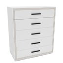 Ver imagem 4 de Cômoda Organizadora 90cm com 5 Gavetas 240831 Linha Valência Politorno