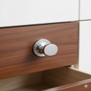 Ver imagem 3 de Puxador Ponto Beetle com Base Granada Cromo Escovado Zen Design ZP5402.2