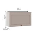 Ver imagem 3 de Armário Aéreo Basculante para Cozinha 1 Porta Provençal Iluminata Branco/Fendi