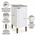Ver imagem 5 de Balcão para Cozinha 40cm com 1 Porta Americana Branco Nobre