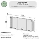 Ver imagem 3 de Cabeceira Estofada C/ Tela Natural 170 Cm - Freijó/liso