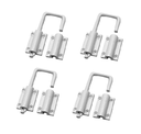 Ver imagem 2 de KIT 04 TRINCOS DE ALUMÍNIO PARA PORTA CAMARÃO - BRANCO