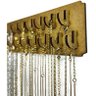 Porta Colares Pulseiras de Parede Organização Suporte com Ganchos Bijuteria Mdf Cru Chaves - 5