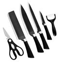 Ver imagem 1 de Kit Completo 6 Peças de Facas com Cutelo Tesoura e Descascador para Cozinha