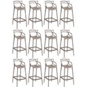 Ver imagem 1 de Kit 12 Banquetas Allegra com Encosto Design Cozinha/bancada - Fendi