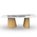 Ver imagem 2 de Mesa de Jantar Orgânica 198x122cm Base Carvalho Tampo Laca