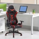 Ver imagem 1 de Cadeira Gamer Pelegrin em Couro Pu Reclinável Pel-3003 Preta e Vermelha