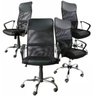 Kit  4 Cadeiras Presidente em Tela Mesh Pel-8009 Preta - 2