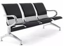 Ver imagem 1 de Cadeira Longarina Aeroporto Cromada com Estofamento 3 Lugares